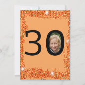 Foto 30e Verjaardag Dertig jaar oude perzik Kaart (Achterkant)