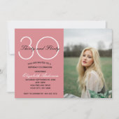 Foto 30e verjaardag Dertig vruchtroze verjaardag Kaart (Voorkant)