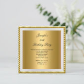 Foto 30e verjaardagsfeest Elegant Gold White Kaart (Staand voorkant)