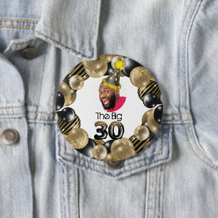 Foto 30th Birthday Custom Ronde Button 4,0 Cm