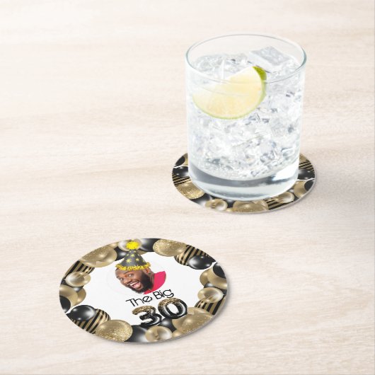 Foto 30th Birthday Funny Ronde Kartonnen Onderzetter (Insitu)