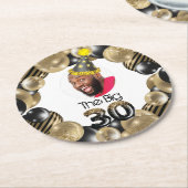 Foto 30th Birthday Funny Ronde Kartonnen Onderzetter (Gebogen)