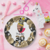 Foto 30th Birthday - persoonlijk Papieren Bordje (Feest)