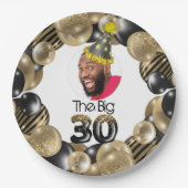 Foto 30th Birthday - persoonlijk Papieren Bordje (Voorkant)