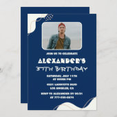 Foto 37e verjaardag uitnodigingen Mannen Eenvoudig (Voorkant / Achterkant)