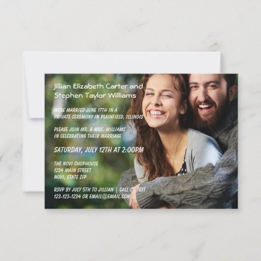 Foto: 3x5 Wedding Announding Kaart (Voorkant)