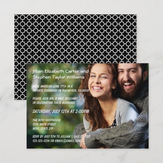 Foto: 3x5 Wedding Announding Kaart (Voorkant / Achterkant)