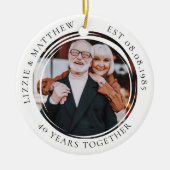Foto 40 jaar bruiloft Jubileum Foto Keramisch Ornament (Voorkant)