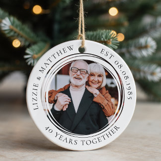 Foto 40 jaar bruiloft Jubileum Foto Keramisch Ornament