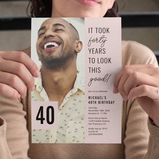 Foto 40e verjaardag 40e verjaardag kaart