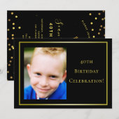 Foto 40e verjaardag man kaart (Voorkant / Achterkant)