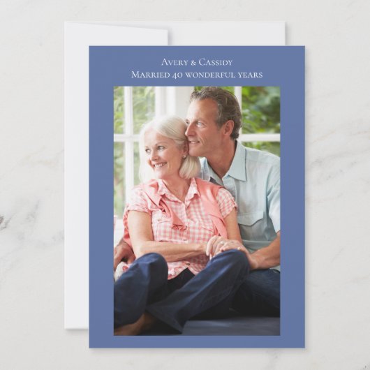 Foto 40ste huwelijksverjaardag kaart (Achterkant)