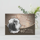 foto 40ste verjaardagsuitnodigingen kaart (Staand voorkant)