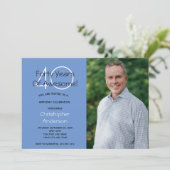 Foto 40th Birthday Party Invitation for Him Kaart (Staand voorkant)