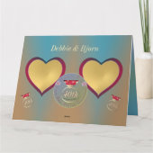 Foto 40th Wedding Jubileum "Dan en nu" Kaart (Achterkant)