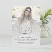 Foto 41e verjaardag uitnodiging Verjaardagsfeest (Staand voorkant)