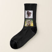 Foto 4 Best Dog Dad Ever Collage op Black Sokken (Links - buitenkant)
