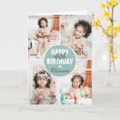 Foto: 4 geboortedagkaart, elke leeftijd| Aangepast Kaart (Gele Bloem)