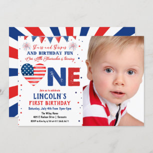 FOTO - 4 juli 1e verjaardag Uitnodiging