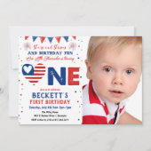 FOTO - 4 juli 1e verjaardag Uitnodiging (Voorkant)