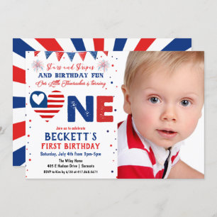 FOTO - 4 juli 1e verjaardag Uitnodiging