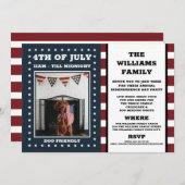 Foto| 4 juli | Familie | Hond | Rood wit blauw Kaart (Voorkant / Achterkant)