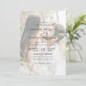 Foto 4 Overlay Elegant Modern Wedding Kaart (Staand voorkant)