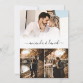 Foto 4 Overlay Elegant Modern Wedding Kaart (Achterkant)