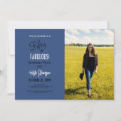 Foto 50 & FANTASTISCH 50ste verjaardagsfeestje Bla Kaart (Voorkant)