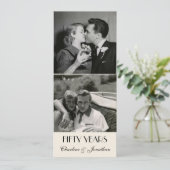 foto 50 jaar Elegante Typografie Kaart (Staand voorkant)