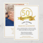 Foto 50e Jubileum Kaart Shower Invitation (Voorkant / Achterkant)