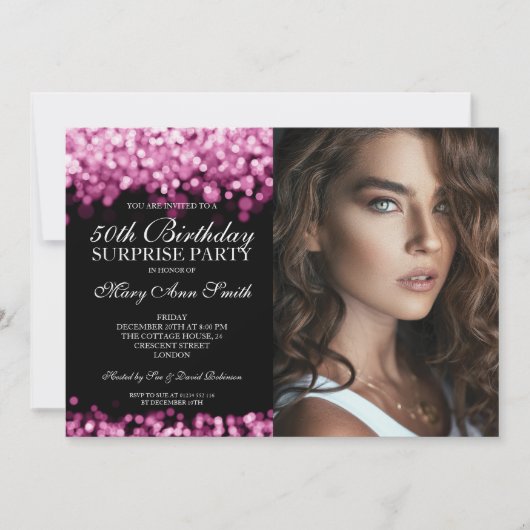 FOTO 50e surrogaatbruine Roos Gold Licht Kaart (Voorkant)