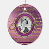 Foto: 50e verjaardag Crown Gold Diamond Lijst Keramisch Ornament (Links)