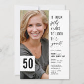 Foto 50e verjaardag van de uitnodiging van de 50e  (Voorkant)