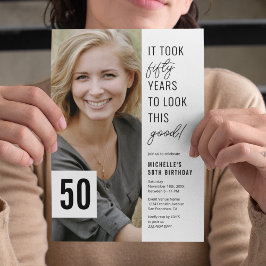 Foto 50e verjaardag van de uitnodiging van de 50e 