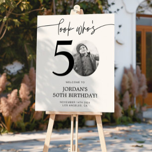 Foto 50e verjaardag welkomstbord Kijk eens wie 5 Perfect Poster