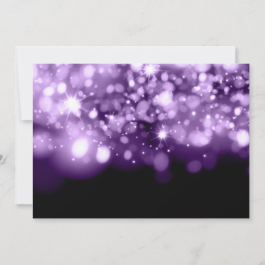 FOTO 50e verrassingsdag Paarse glam licht Kaart (Achterkant)