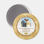 Foto 50ste bruiloft Jubileum Favors Souvenirs Ma Magneet (Voorkant / Achterkant)