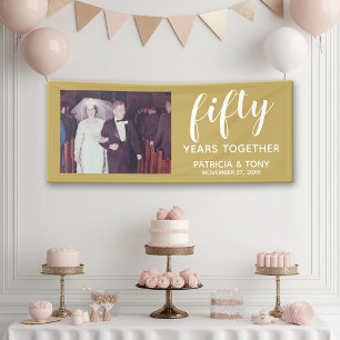 Foto 50ste bruiloft Jubileum Virtual Celebration Spandoek