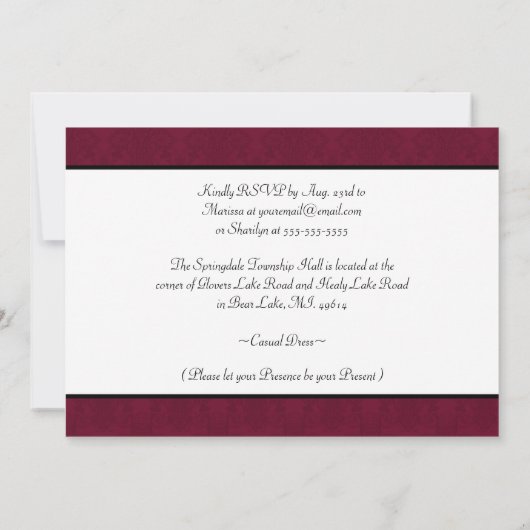 Foto 50ste huwelijksverjaardagsfeestje kaart (Achterkant)