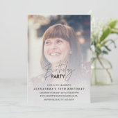 Foto 58e verjaardag uitnodiging Verjaardagsfeest (Staand voorkant)