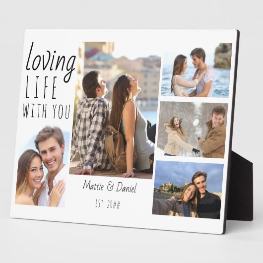 Foto 5 Collage Looptijd met jou | wit Fotoplaat (Zijkant)