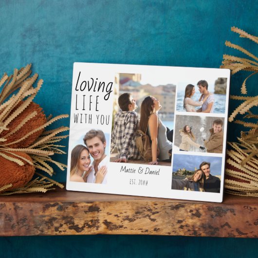 Foto 5 Collage Looptijd met jou | wit Fotoplaat (Zijkant)