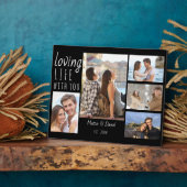 Foto 5 Collage Looptijd met jou | Zwart Fotoplaat (Zijkant)