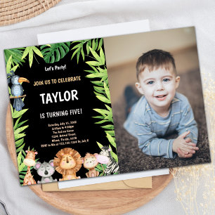 Foto 5e Wild One Verjaardag Uitnodigingen