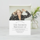 Foto: 60 Birthday Uitnodiging (Staand voorkant)