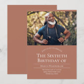 Foto: 60 Birthday Uitnodiging (Voorkant / Achterkant)