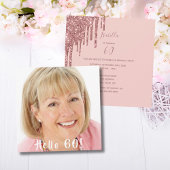 Foto 60e verjaardag hallo 60 glitter kaart