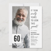 Foto 60e verjaardag van 60e verjaardag Uitnodiging (Voorkant)