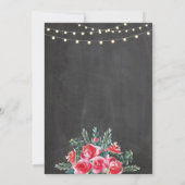 Foto: 60th Floral 2 Afbeeldingen Invite Kaart (Achterkant)